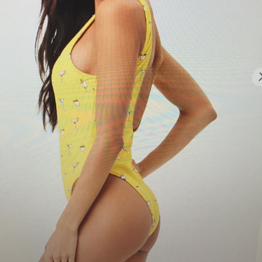 Brand new cocktail print one piece swimsuit